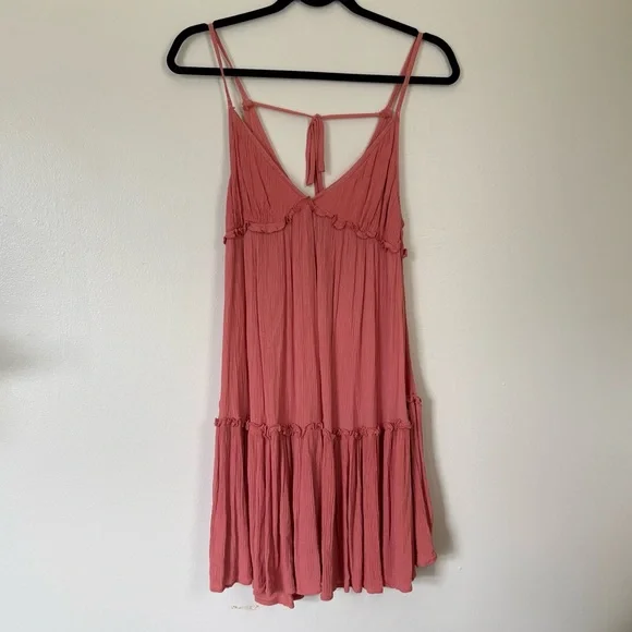 Wild Fable | Coral Tiered Flowy Dress | Size Small - Picture 1 of 10